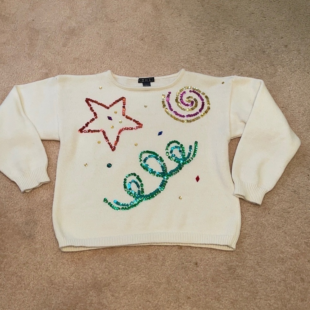 vintage sequin y2k sweater from OHI